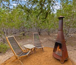 Pecan haus exterior firepit