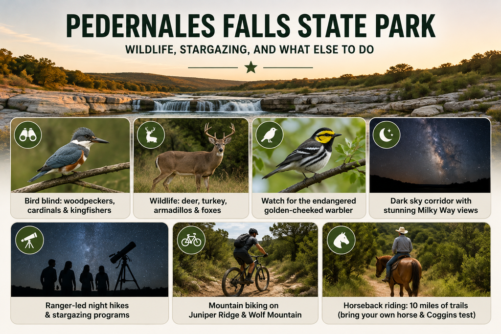 Pedernales Falls State Park Wildlife, Stargazing, and What Else to Do