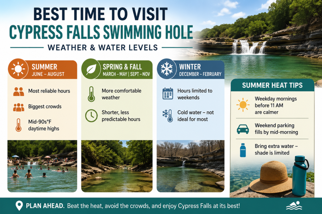 Best Time to Visit Cypress Falls Swimming Hole
