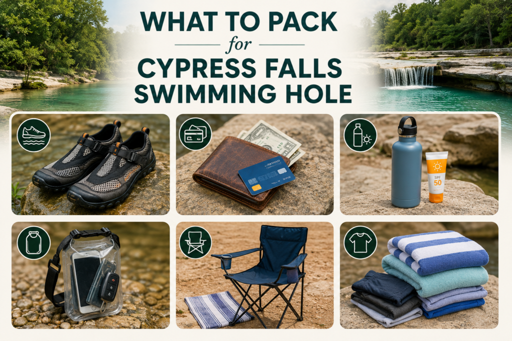 What to Pack for Cypress Falls Swimming Hole