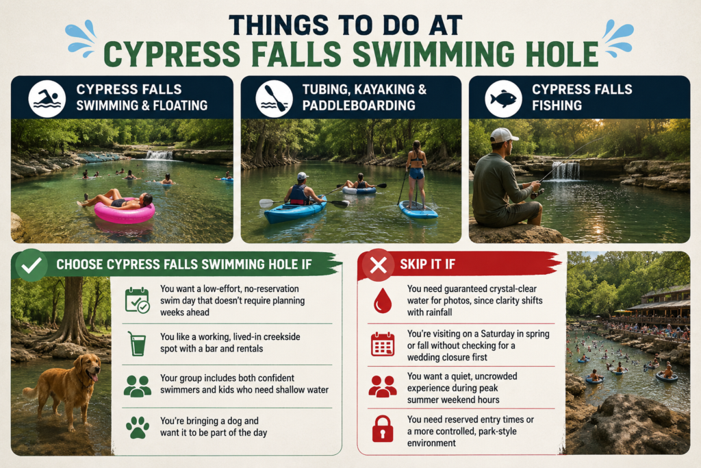Things to Do at Cypress Falls Swimming Hole