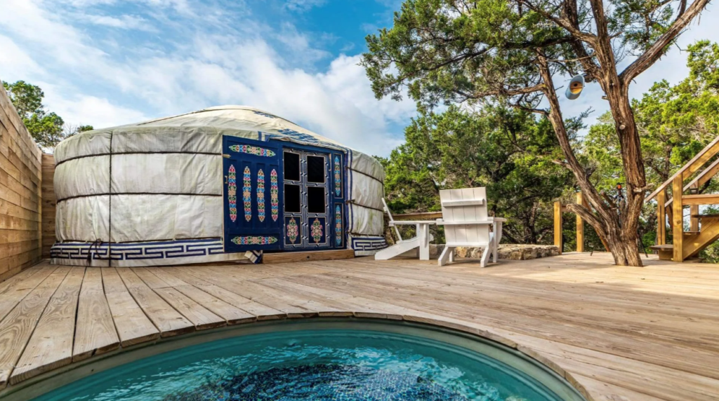 The Yurtopian: Best Unique Glamping Stay in Wimberley TX