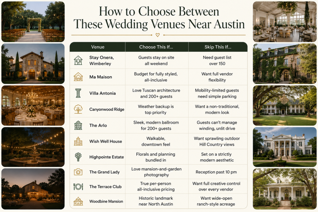 How to Choose Between These Wedding Venues Near Austin